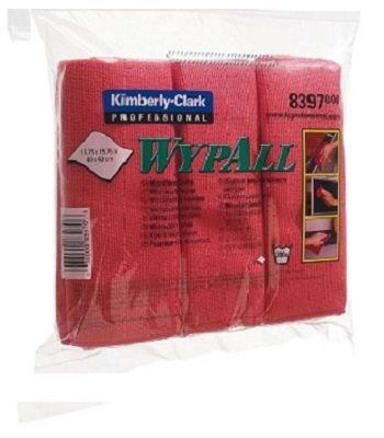 8397 Kimberly Clark WYPALL салфетка полировальная из микрофибры красная