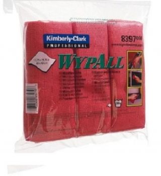 8397 Kimberly Clark WYPALL салфетка полировальная из микрофибры красная